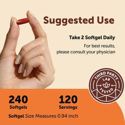 Micro Ingredients CoQ10 400 mg Per Serving, 240 Softgels | Made with Coconut MCT Oil | Coenzyme Q10 (Ubiquinone) | Non-GMO