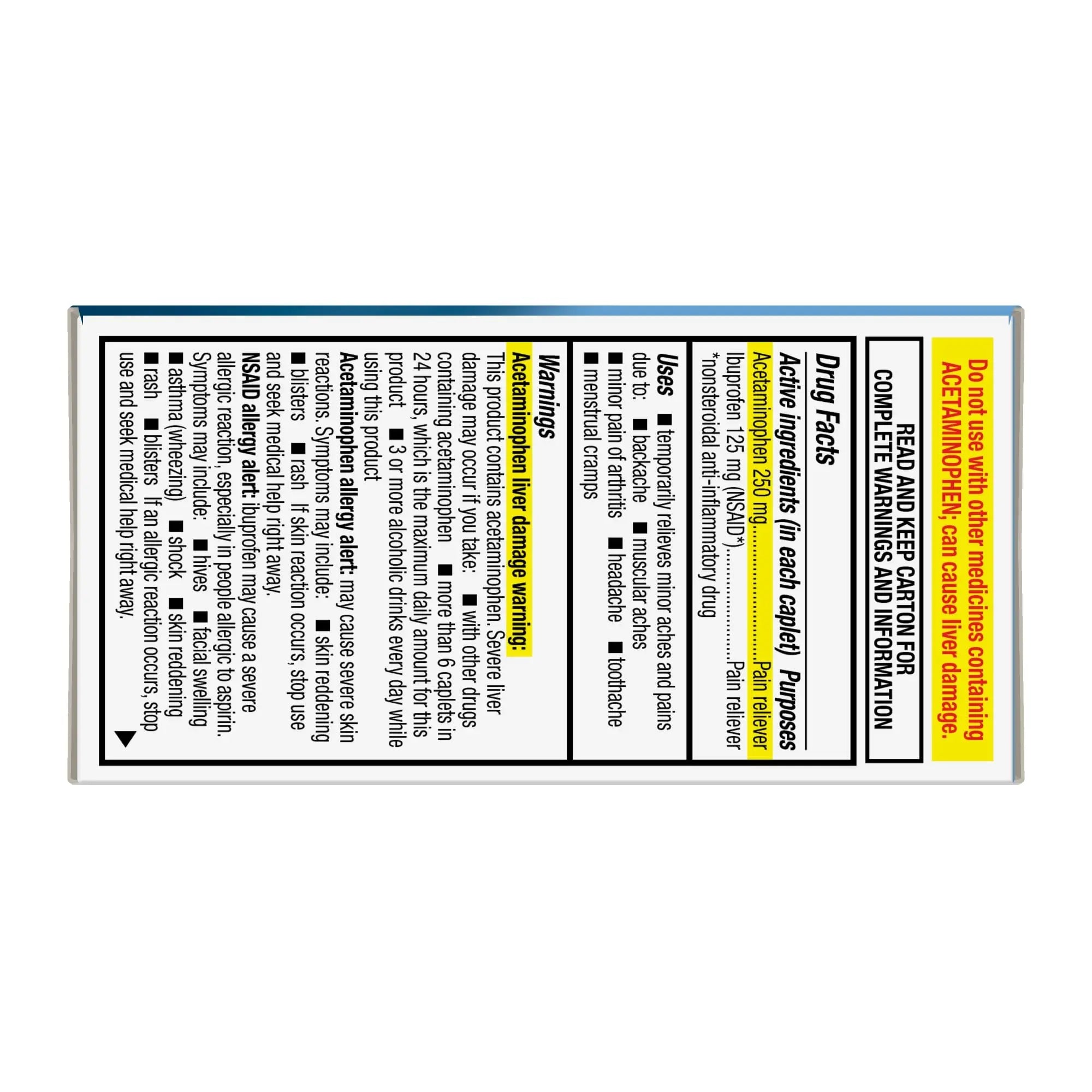 GoodSense Dual Action Acetaminophen and Ibuprofen (NSAID) Tablets, 250 mg/125 mg, Back Pain, 36 Count GoodSenseBuy Supplements Australia