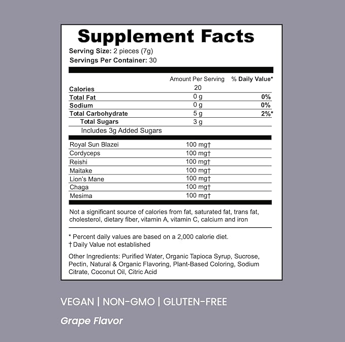 SOULBELLY Multi-Mushroom | Ritual Vitamin Gummies for Energy, Focus and Immune Balance | Vegan | Gluten-Free | Non-GMO | 60 Count SOULBELLY buy supplements Au