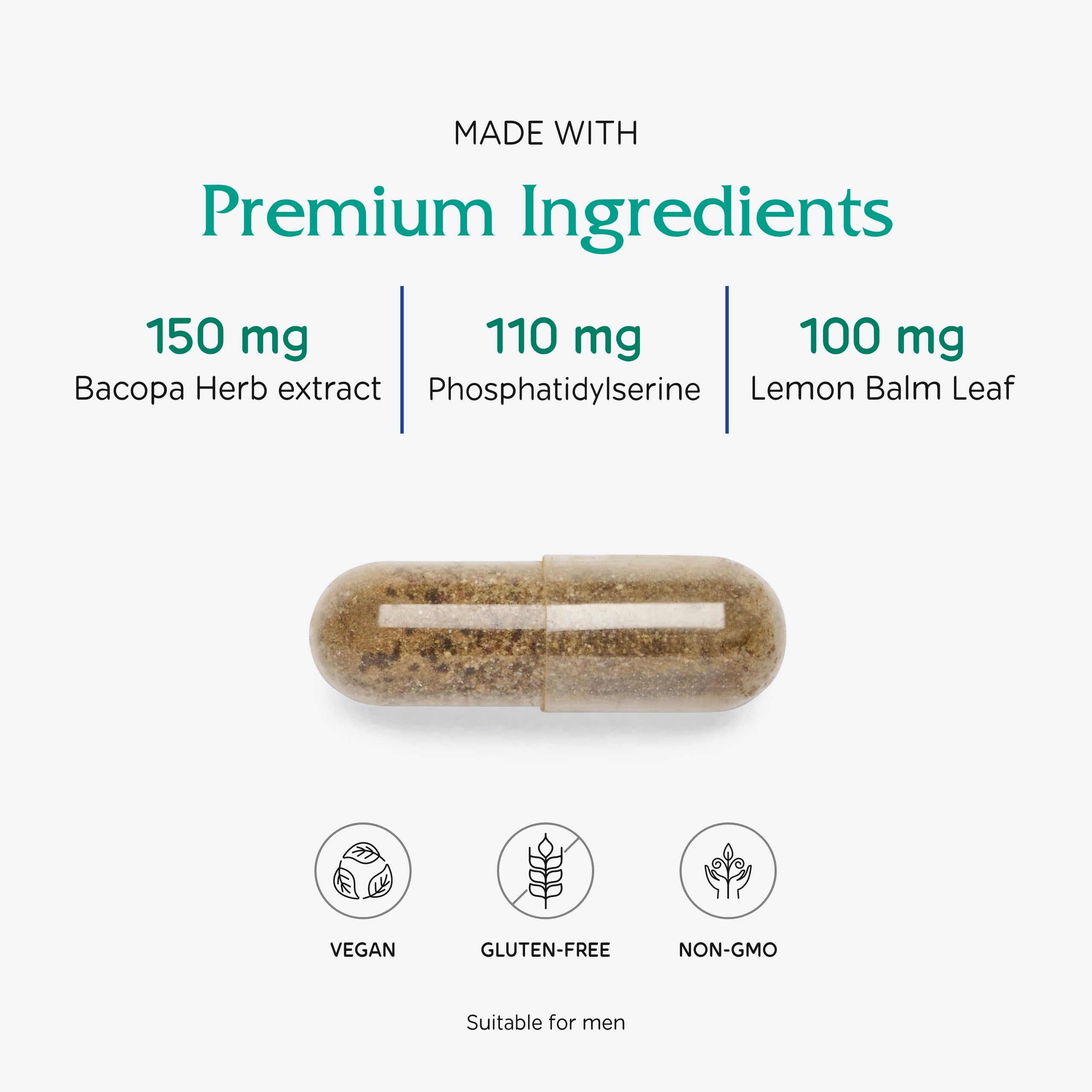Vitanica MindBlend, Brain Support, Vegan, 60 Capsules VitanicaBuy Supplements Australia