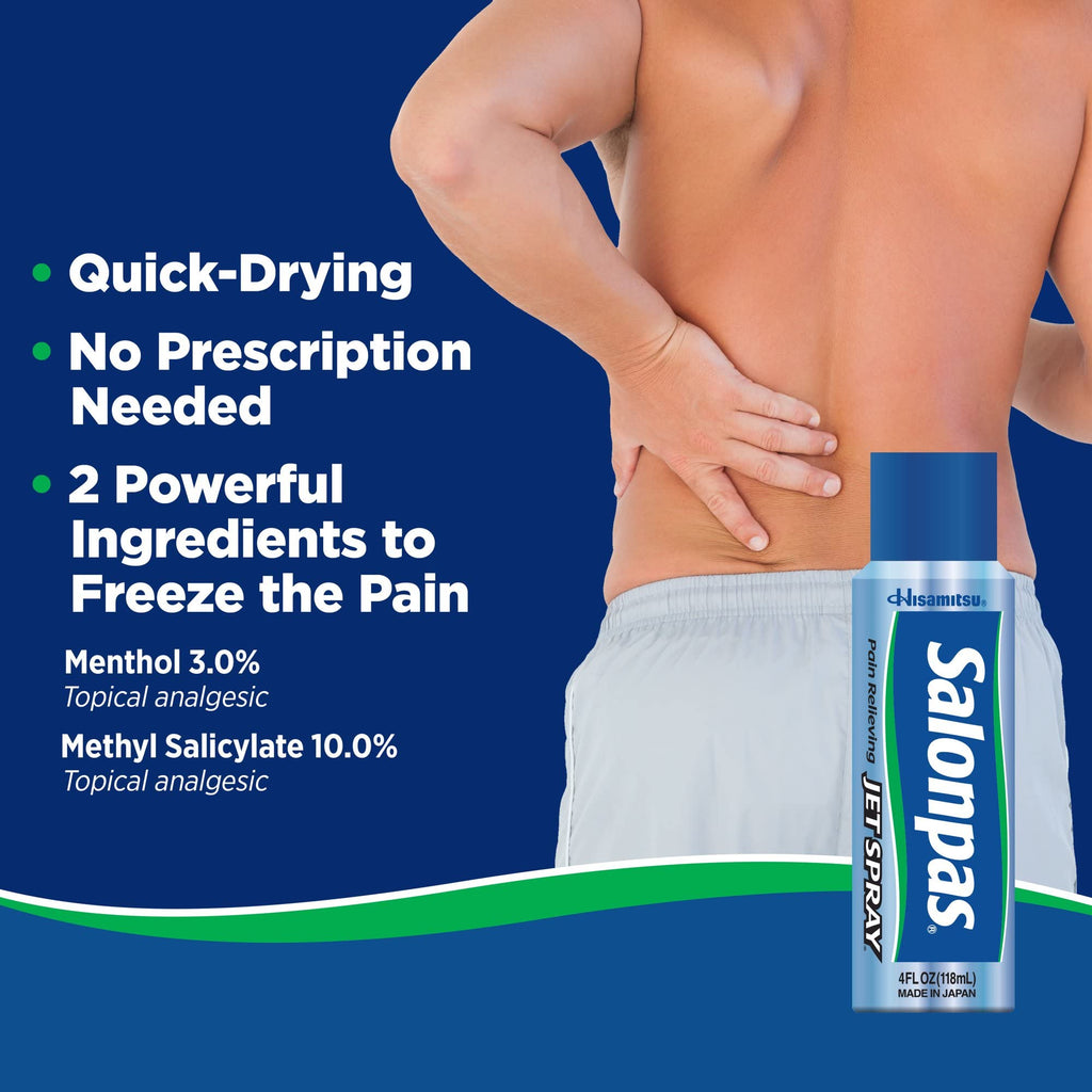 Salonpas pain relieving jet spray - 4 oz (2 PACK) SalonpasBuy Supplements Australia