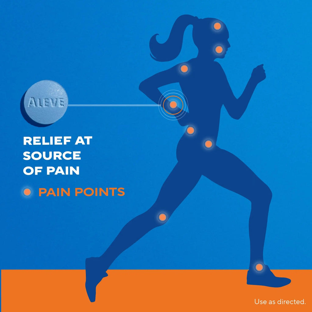 Aleve Back & Muscle Pain Relief Naproxen Sodium Tablets, Pain Reliever & Fever Reducer, Medicine for Body , 250 Count AleveBuy Supplements Australia