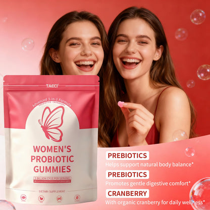 Taeci Vaginal Probiotic Gummies for Women – 5 Billion CFU with Prebiotic & Cranberry Extract – Supports pH Balance, Healthy Odor & Gut Health