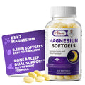 Magnesium Glycinate 400mg Softgels, Small Easy to Swallow High Absorption Magnesium Supplement, with Vitamin D3 & K2 for Sleep Relax Calm Muscle Bone* Health, 120 Gelcaps AlliwiseBuy Supplements Australia