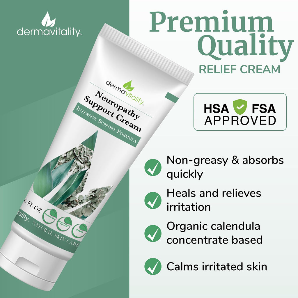 UltimateVitality Neuropathy Support Cream – Natural Organic Cream for Feet, Hands, Legs, Toes Includes Arnica, Capsicum Frutescens Fruit Extract, Peppermint a Ginger - 6 Ounces UltimateVitalityBuy Supplements Australia