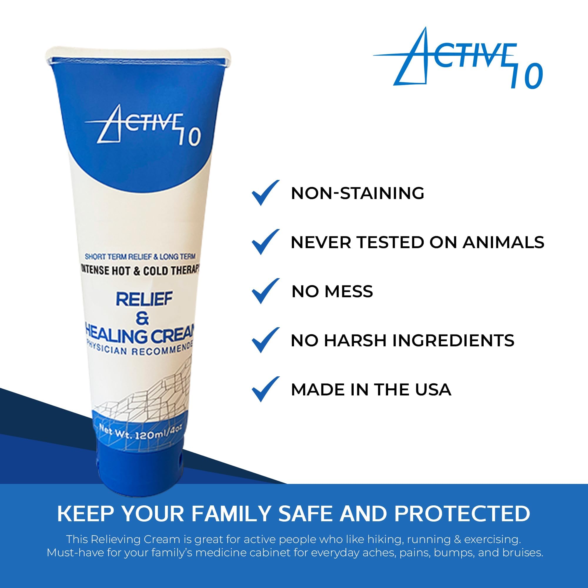 Active 10 Relief and Healing Cream, 4 OZ Active 10Buy Supplements Australia