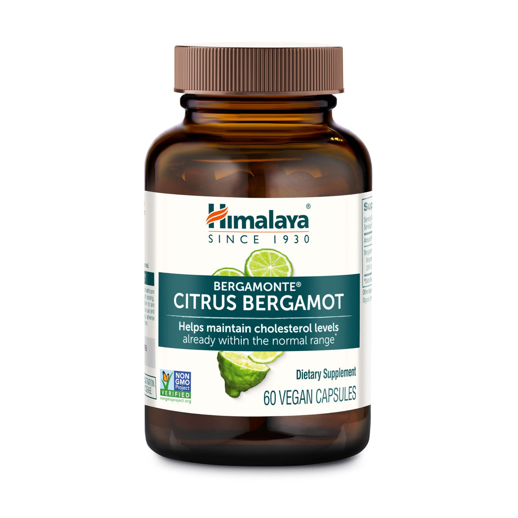 Himalaya Citrus Bergamot, Herbal Supplement for Daily Wellness, Vegan, Gluten Free, 500 mg Bergamonte® Extract, 60 Capsules