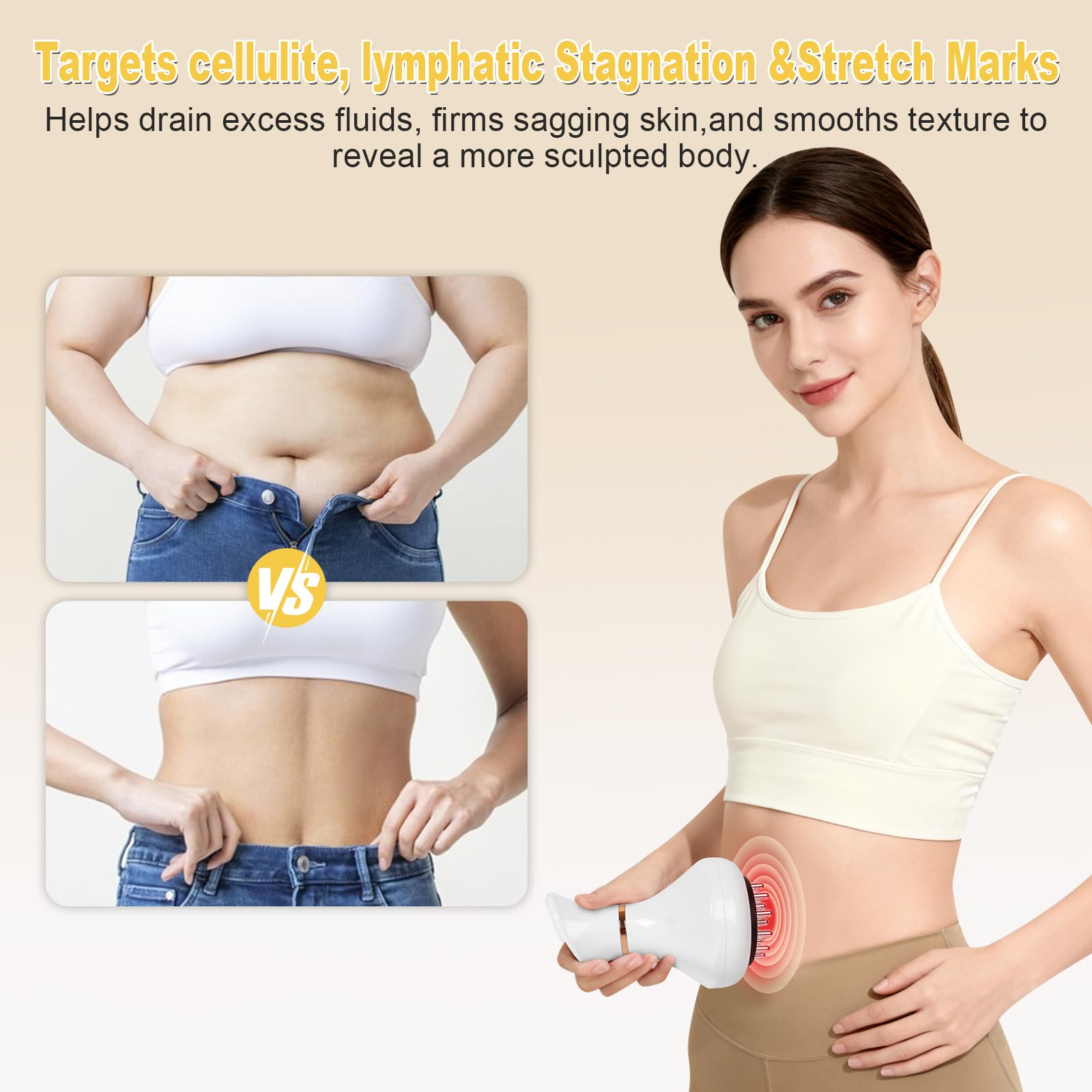 CRYSNATM Lymphatic Drainage Massager & Anti Cellulite Massage Tool, Body Sculpting Machine Helps Reduce Stretch Marks & Cellulite, Ideal Pain Relief Devices for Sciatica Nerve, Legs, Arms, Belly CRYSNATM buy supplements Au