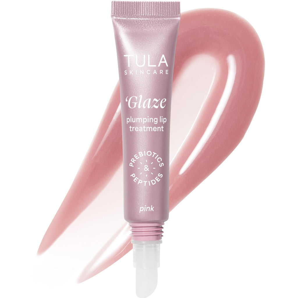 TULA Skin Care Rose Glow + Get It Lip Balm - Hydrating Peptide Lip Treatment with Hyaluronic Acid & Vitamin E, 0.28 oz., Rosy Tint TULABuy Supplements Australia