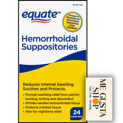 Equate Hemorrhoidal Suppositories 24 Ct Pack of 01 24 Total + me Gusta Sticker ME GUSTA SHOPBuy Supplements Australia