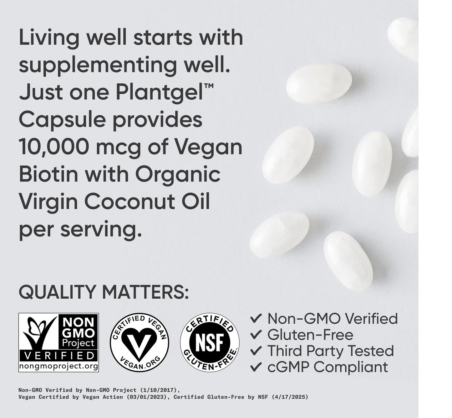 Sports Research® Biotin 10,000mcg with Organic Coconut Oil - Biotin (Vitamin B7) for Healthy Skin and Hair Support* - for Women and Men - Vegan, Non-GMO, Gluten & Soy-Free - 30 Veggie Softgels Sports Research buy supplements Au