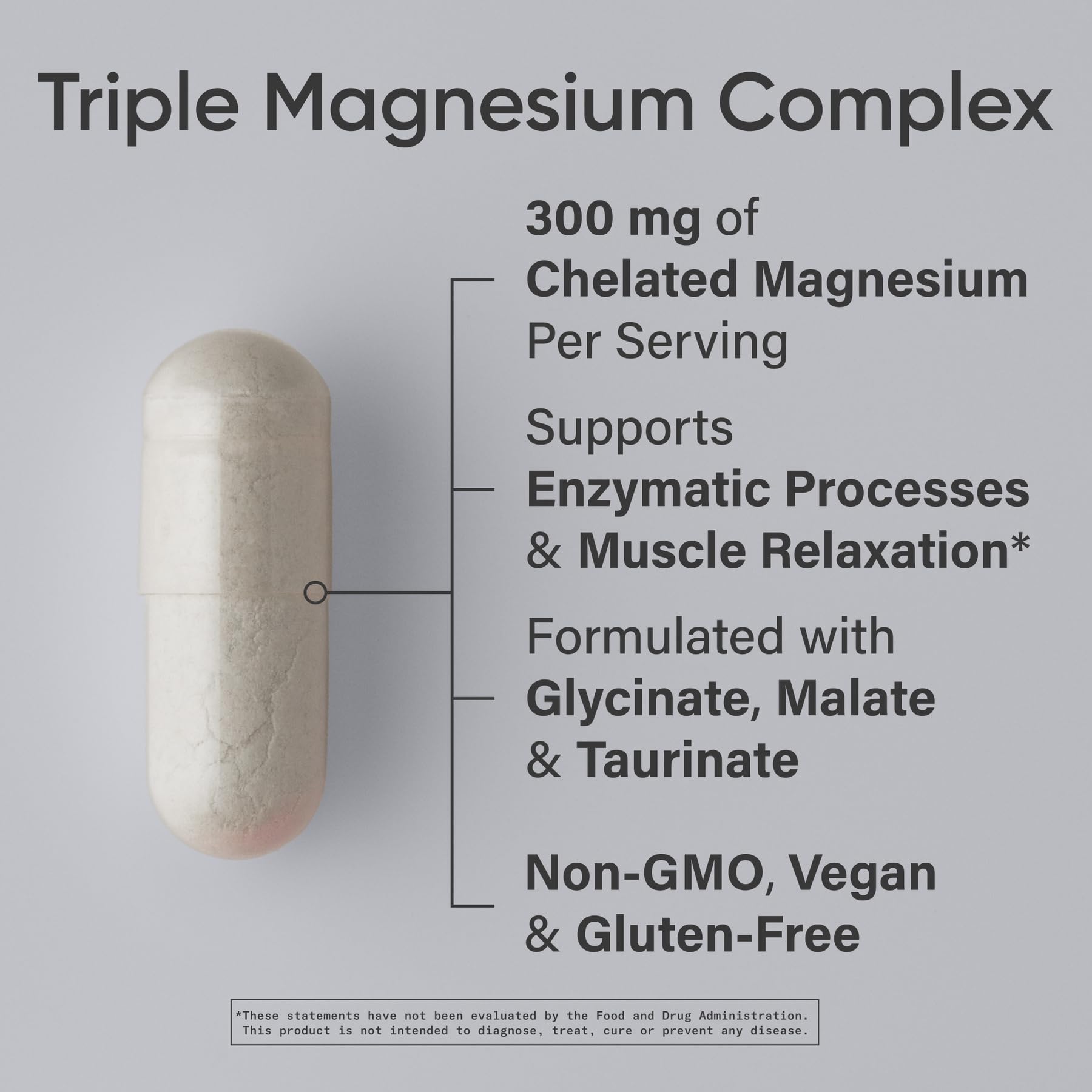Sports Research® Chelated Triple Magnesium Complex with Glycinate, Taurinate & Malate (Chelamax®) for Enhanced Bioavailability* - 300 mg per Serving, Non-GMO, Certified Vegan, 120 Veggie Capsules Sports Research buy supplements Au
