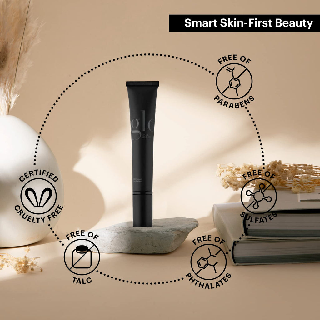Glo Skin Beauty Satin Cream Foundation Makeup for Face, Beige Medium - Full Coverage, Semi Matte Finish, Conceal Blemishes & Even Skin Tone Glo Skin BeautyBuy Supplements Australia