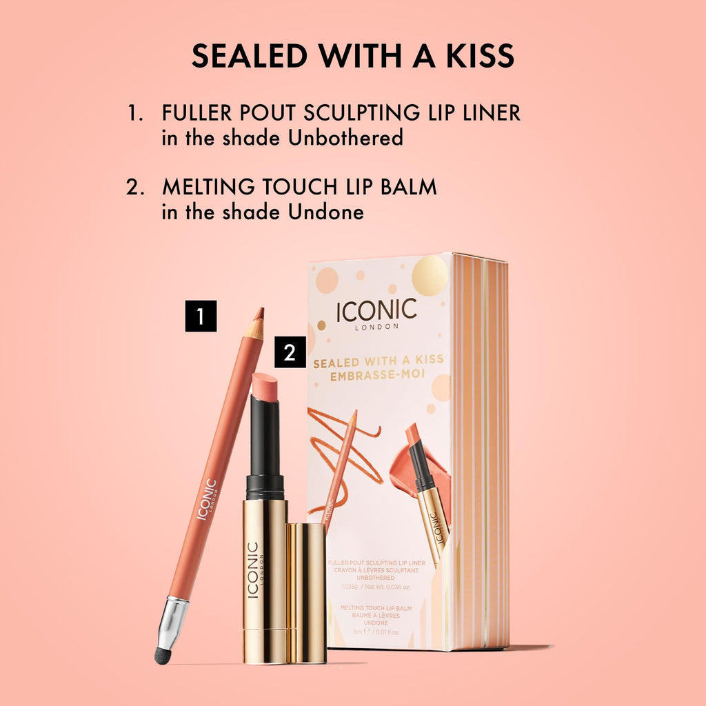 ICONIC LONDON Sealed with a Kiss Gift Set | Includes Melting Touch Lip Balm (Undone) and Fuller Pout Sculpting ICONIC LONDON buy supplements Au