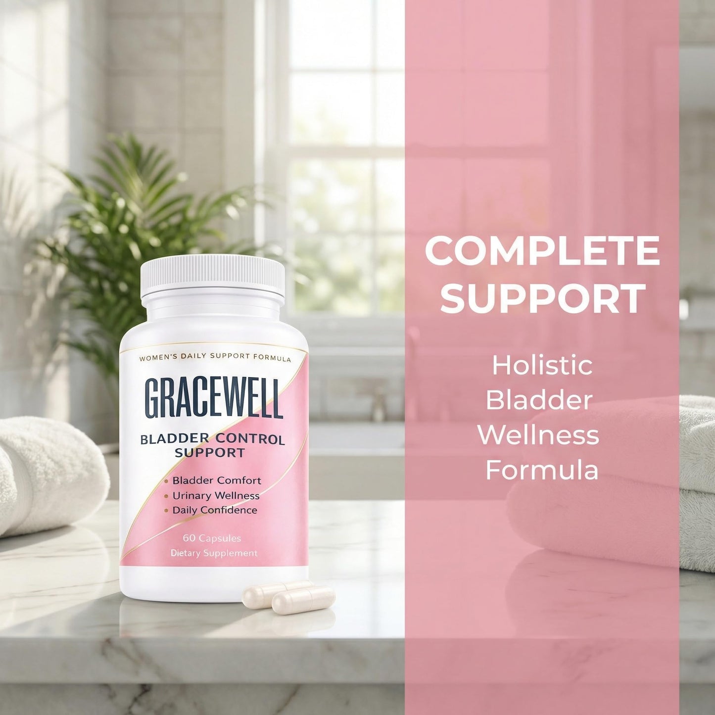 DXWXH Gracewell Bladder Wellness Supplement for Women & Men, Herbal Support with Asian Ginseng, Chinese Yam, Chinese Peony, Urinary Tract Health Formula, 60 Capsules (1) DXWXH buy supplements Au