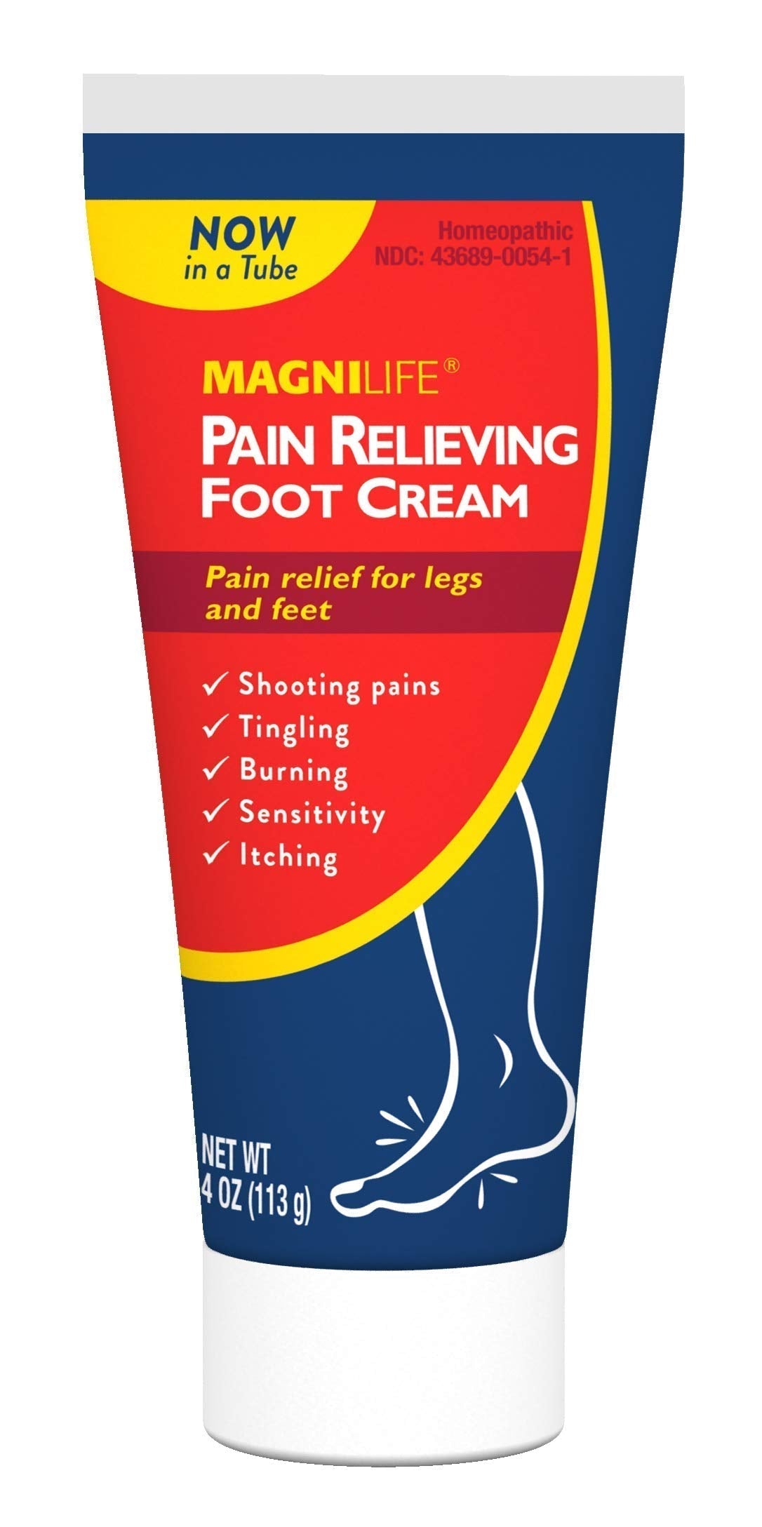 MagniLife Pain Relieving Foot Cream, 4 oz Tube, Soothing Relief for Soreness, Pain, Burning, Tingling, Itching or Sensitivity in Feet & Legs, Moisturizing & Hydrating Foot Cream, No Petroleum MagniLifeBuy Supplements Australia