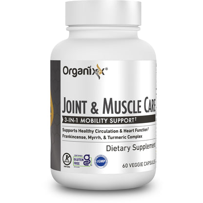 Organixx Joint & Muscle Care Organic Turmeric Supplement, 3-in-1 Frankincense, Turmeric and Myrrh Joint Health & Joint Support Supplement Body Care Capsules, Supports Swelling, Tension, 60 Capsules OrganixxBuy Supplements Australia