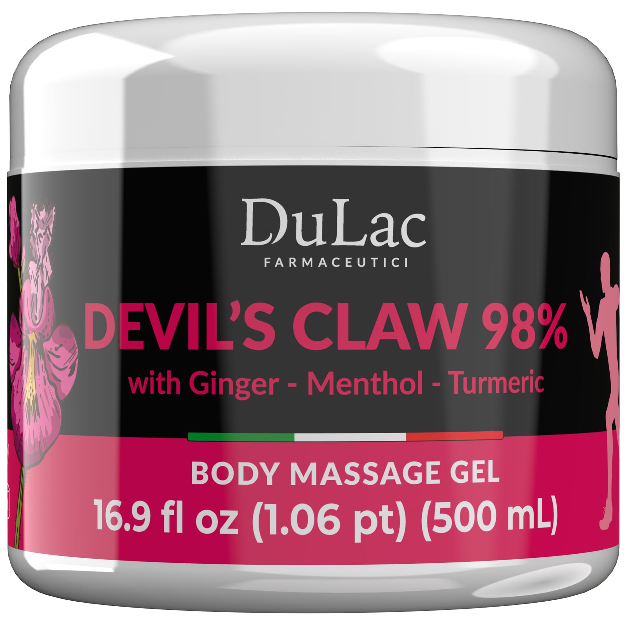 Dulac - Devil's Claw 98% Cream Maximum Strength 16.9 Fl Oz, Natural Joint and Muscle Comfort Cream, Enriched with Menthol for Cool Effect DULÀC FARMACEUTICI 1982Buy Supplements Australia