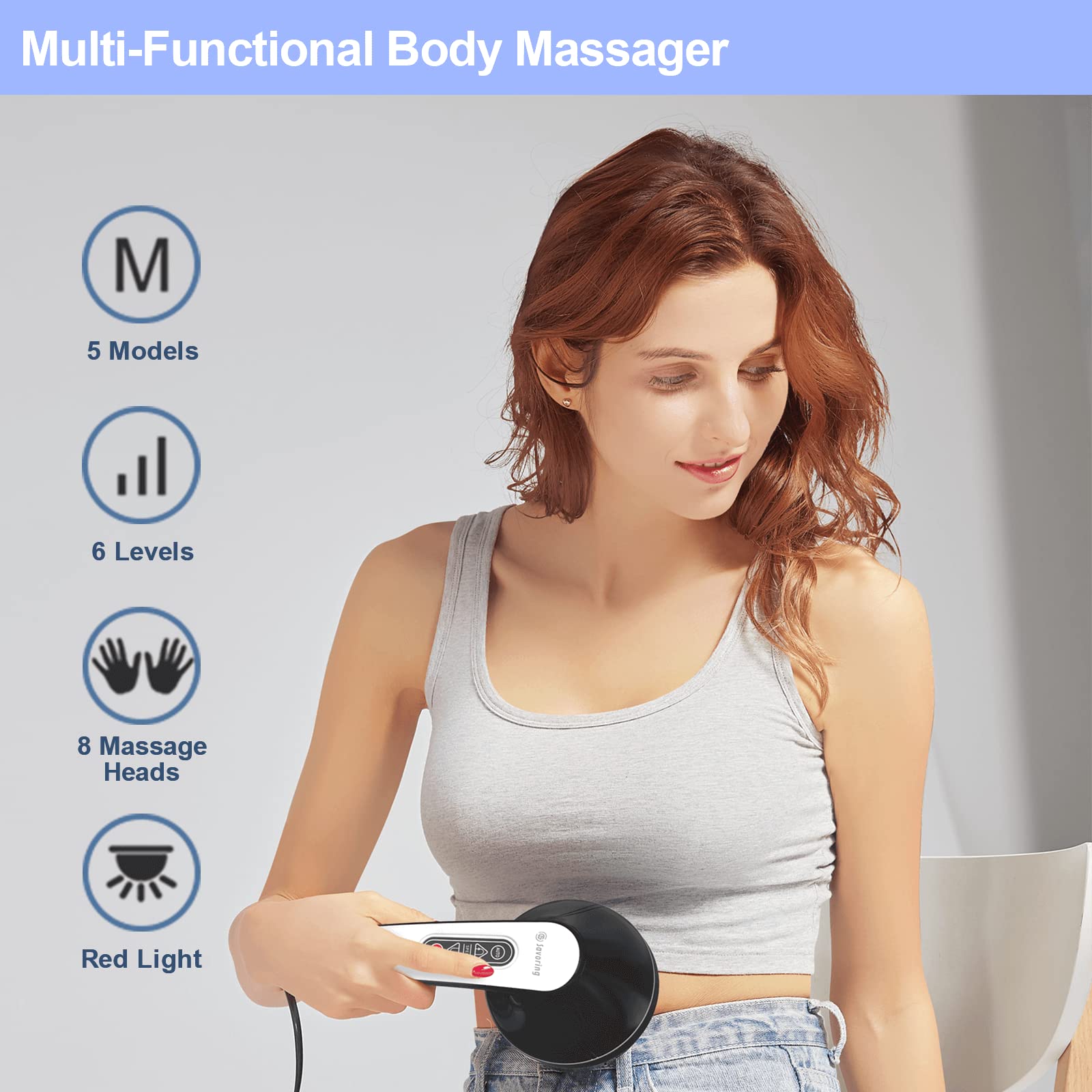 DS SAVORING Cellulite Massager with 8 Interchangeable Heads, Body Sculpting Machine for Lymphatic Drainage and Vibrating Fat Cellulite Remover, Portable and Easy to Use for Men and Women at Home DS SAVORING buy supplements Au