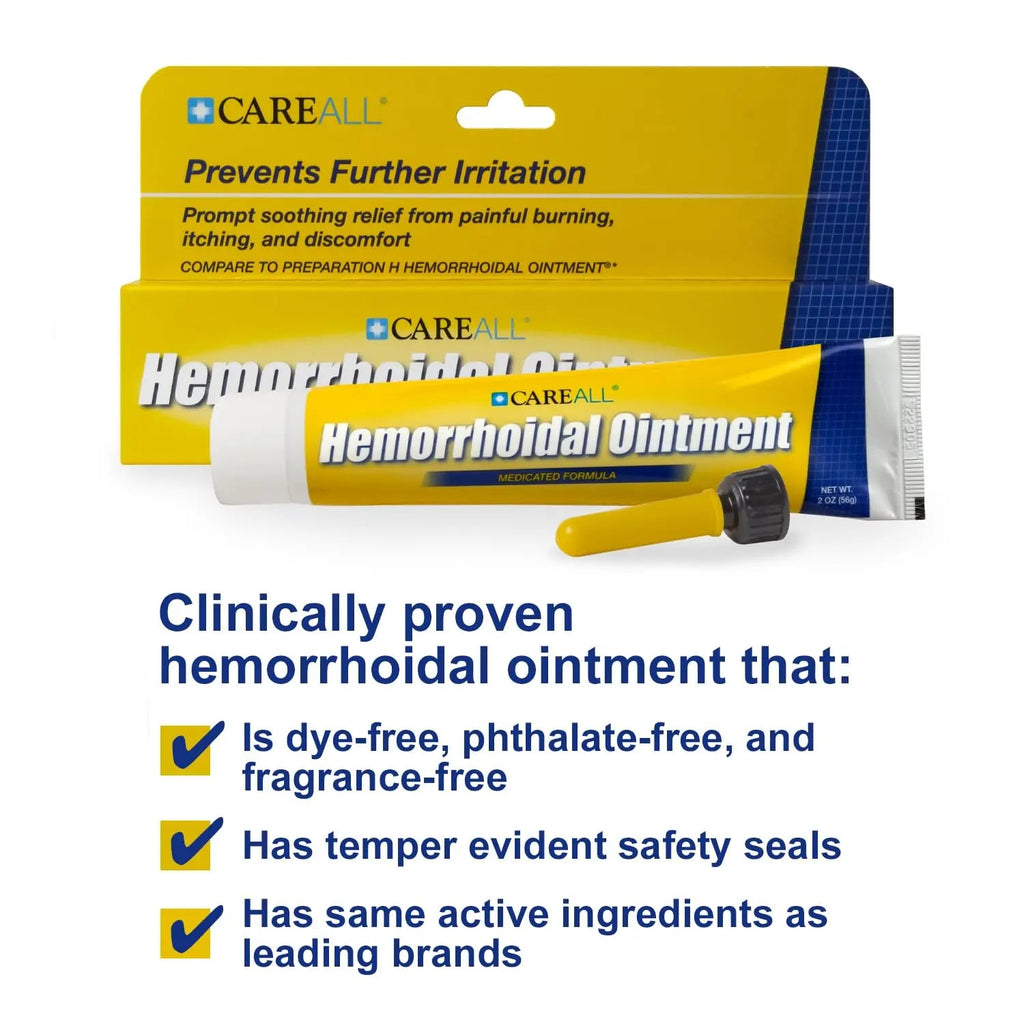 CareAll Hemorrhoidal Ointment 2.0 oz with Applicator (3 Pack). Helps Relieve Burning, Itching, and Discomfort Associated with Inflamed Hemorrhoidal Tissues. Dye, Phthalate, and Fragrance Free CareAllBuy Supplements Australia