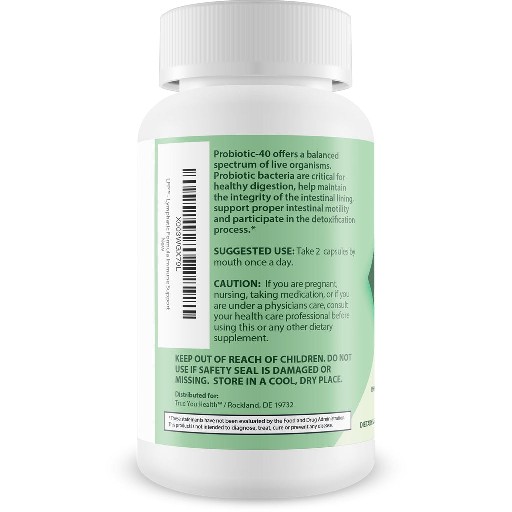 LFP - Lymphatic Formula Pro 2000 Immune Support & Probiotic - Lymphatic Support Supplement to Promote Healthy Immune System & Lymphatic Function - Aid Immune Response, Gut Health, & Overall Health True You Health buy supplements Au