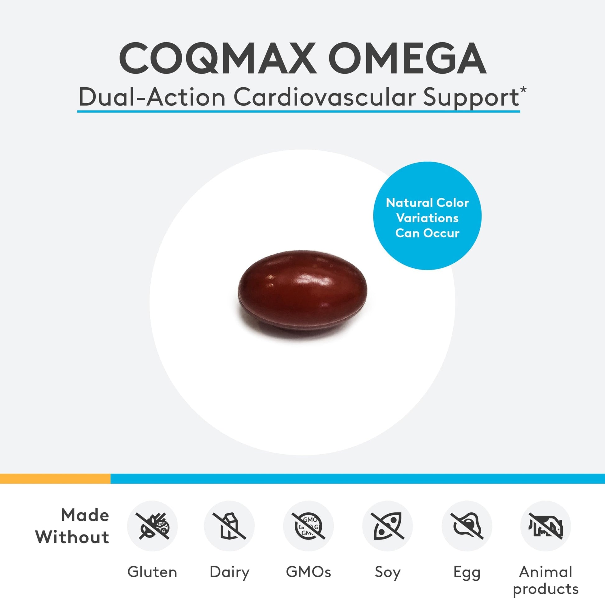 XYMOGEN CoQmax Omega 50 mg - Dual-Action Heart Health Support - CoQ10 Plus Fish Oil Omega-3 - MaxSimil Monoglyceride EPA DHA - Enhanced Absorption - 120 Softgels XYMOGEN buy supplements Au
