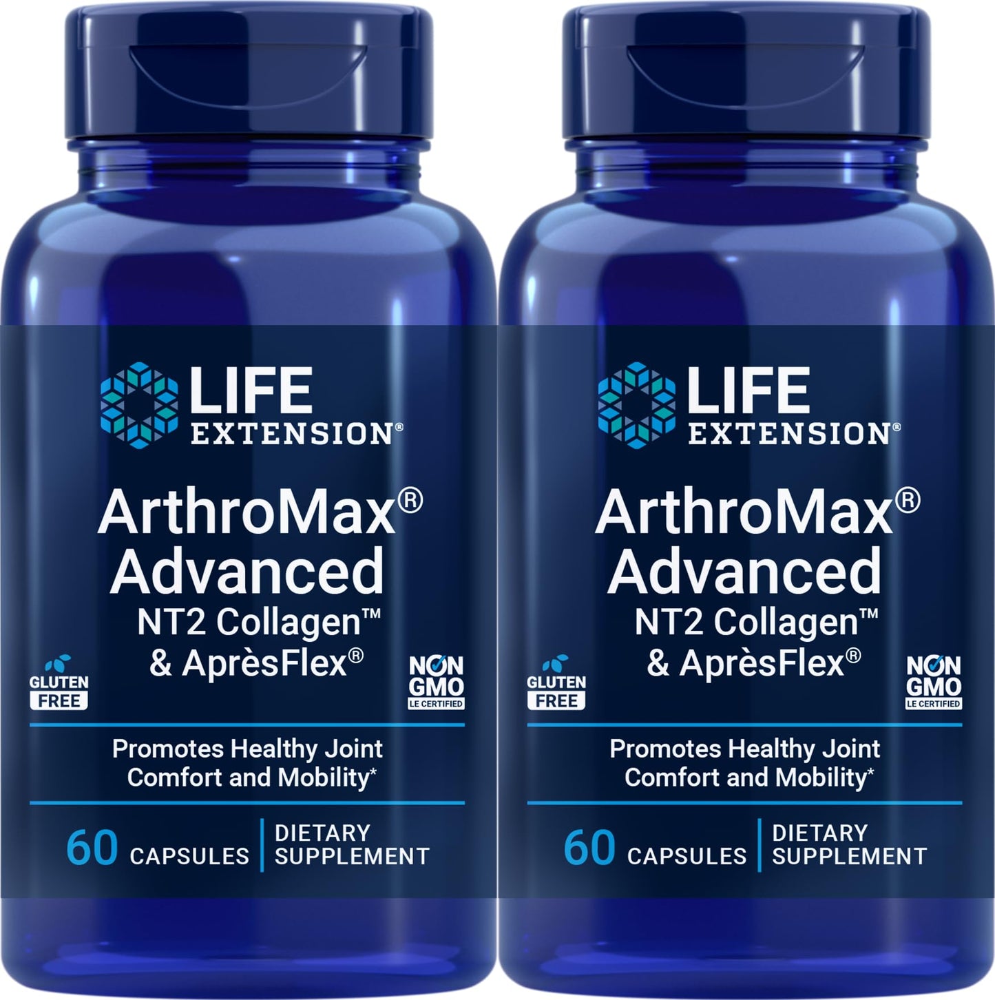 Life Extension ArthroMax Advanced with NT2 Collagen & ApresFlex, 60 Capsules (Pack of 2) Life ExtensionBuy Supplements Australia