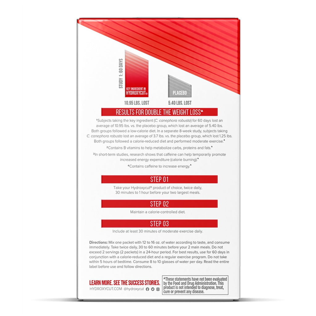Hydroxycut Drink Mix, Wildberry Blast - 21 Travel-Size Packets - Zero Calories, Zero Sugar - Boost Metabolism, Burn Calories