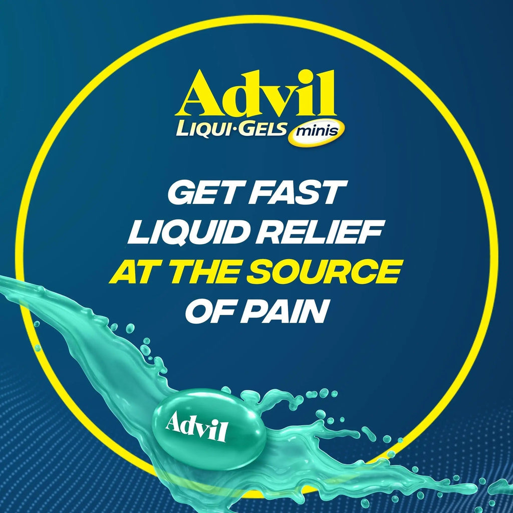 Advil Liqui-Gels minis Pain Reliever and Fever Reducer, Pain Medicine for Adults with Ibuprofen 200mg for Pain Relief - 200 Liquid Filled Capsules AdvilBuy Supplements Australia