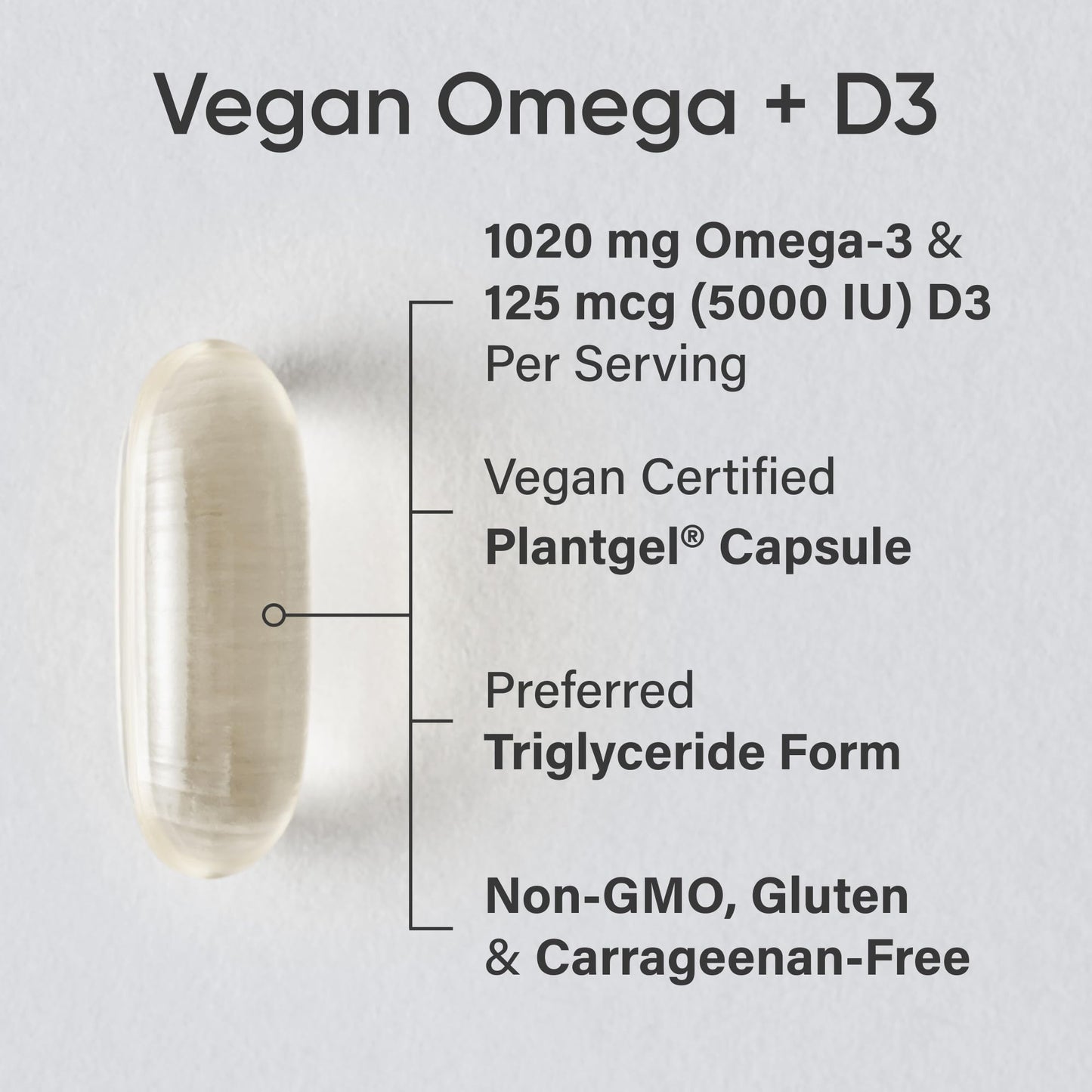 Sports Research Vegan Omega-3 with Vitamin D3 Softgels - 1020mg Omega-3 & 5000iu D3 Supplement - Fish Oil Alternative with Vitamin D Plant-Based Support from Algae Oil - 60 Veggie Softgels for Adults Sports Research buy supplements Au