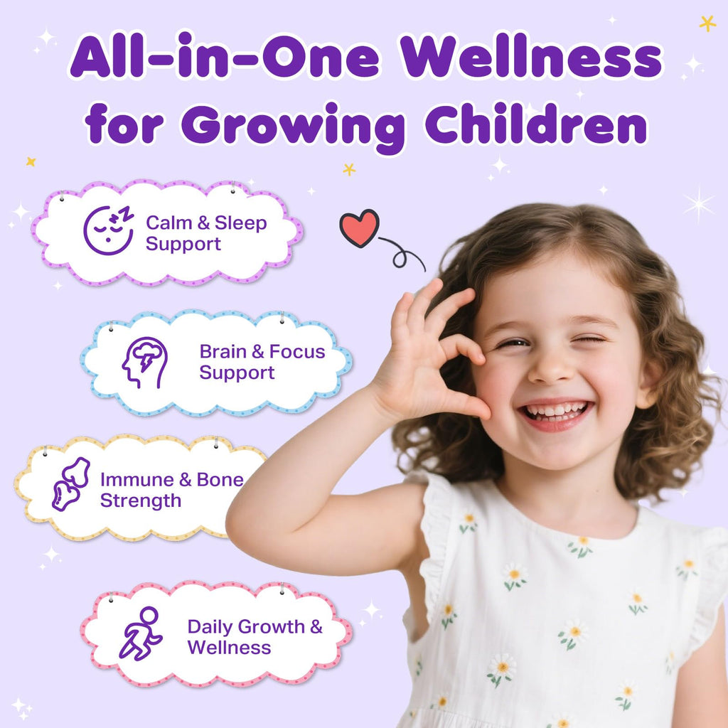 Magnesium Glycinate Liquid for Kids - Magnesium Bisglycinate Drops with L-Theanine, Chamomile & Vitamin B6, B12, C, D3 for Sleep, Relaxation, Immune Support, Calm & Focus - 2 Fl Oz, Strawberry Flavor CFILIHTCBuy Supplements Australia