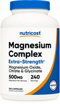 Nutricost Magnesium Complex Extra-Strength supplement bottle on a white background