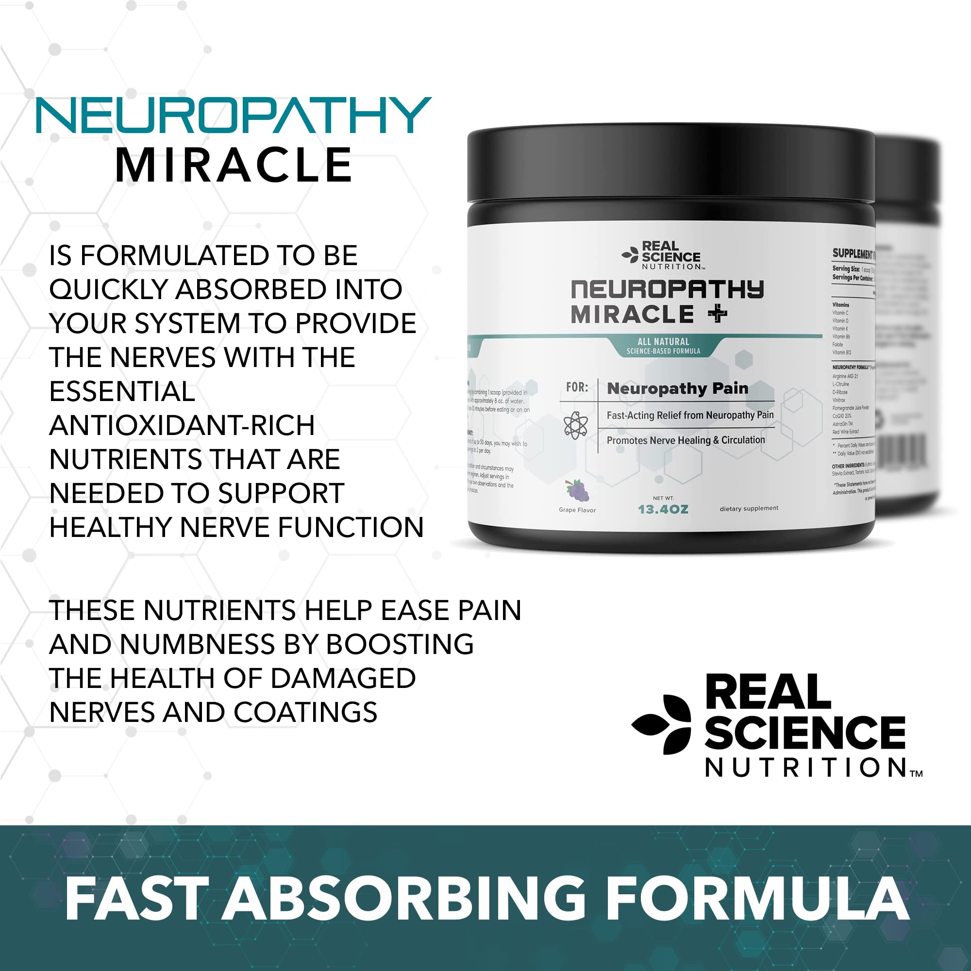 Real Science Nutrition Offers Neuropathy Miracle a Natural Powder Supplement to Improve Circulation and Provide Relief for Neuropathy Real Science NutritionBuy Supplements Australia