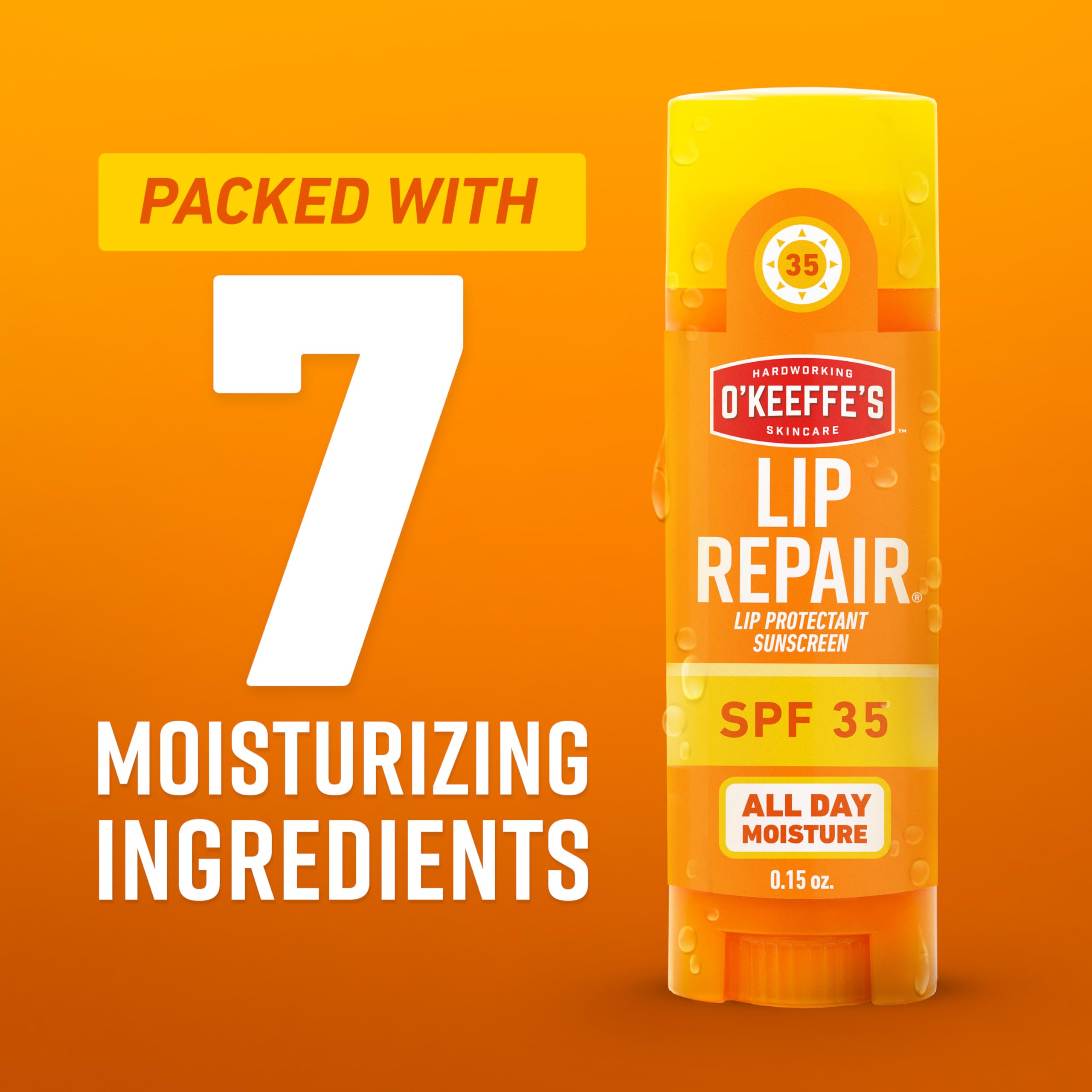 O'Keeffe's Lip Repair SPF 35 Lip Balm - Stick (3 Pack) - Sun-Safe Moisturizer for Extremely Cracked, Dry Lips O'Keeffe'sBuy Supplements Australia