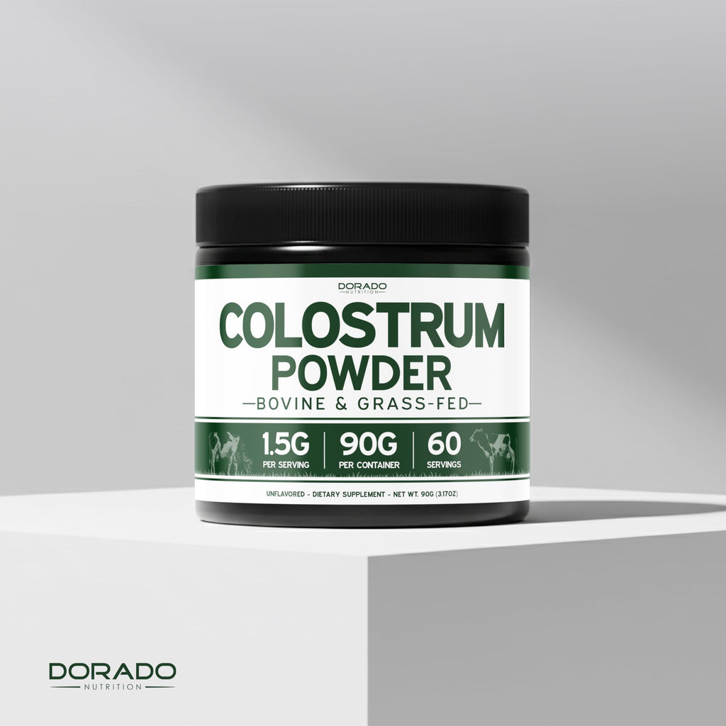 Colostrum Supplement Powder 90g (60 Servings of 1.5g Pure Bovine Colostrum Std. to Contain 20% IgG Immunoglobulins) Grass Fed Powder - No Fillers, Third Party Tested, Unflavored & Non-GMO DORADO NUTRITIONBuy Supplements Australia