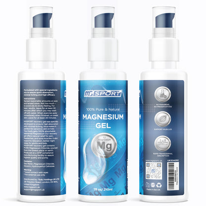 MgSport Magnesium Gel Dead Sea Magnesium - Gentle Topical Gel for Leg Cramps and Muscle Recovery Without Stinging - 20% More Potency Than Magnesium Oil Sprays - 1,000 Pumps MgSportBuy Supplements Australia