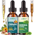 Two bottles of Sansice liquid supplements with droppers on a white background