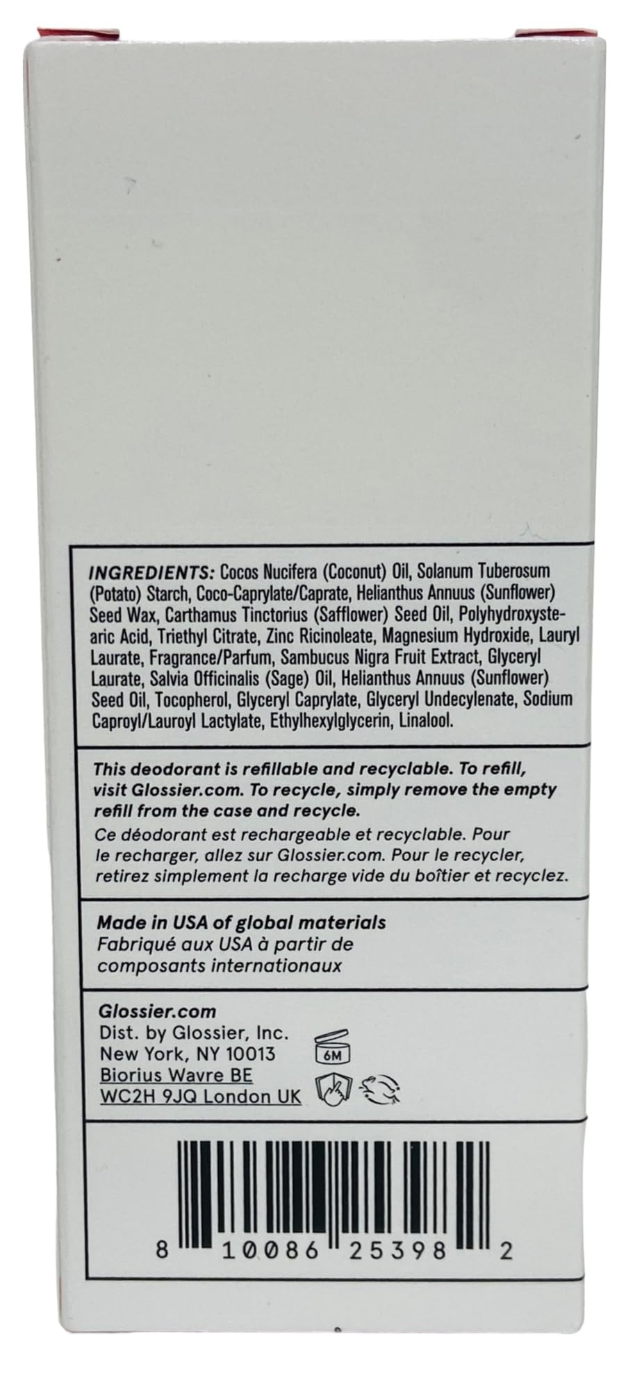 Glossier - Deodorant Refill Stick - Recharge Stick - You 2.2 oz / 65g GlossierBuy Supplements Australia