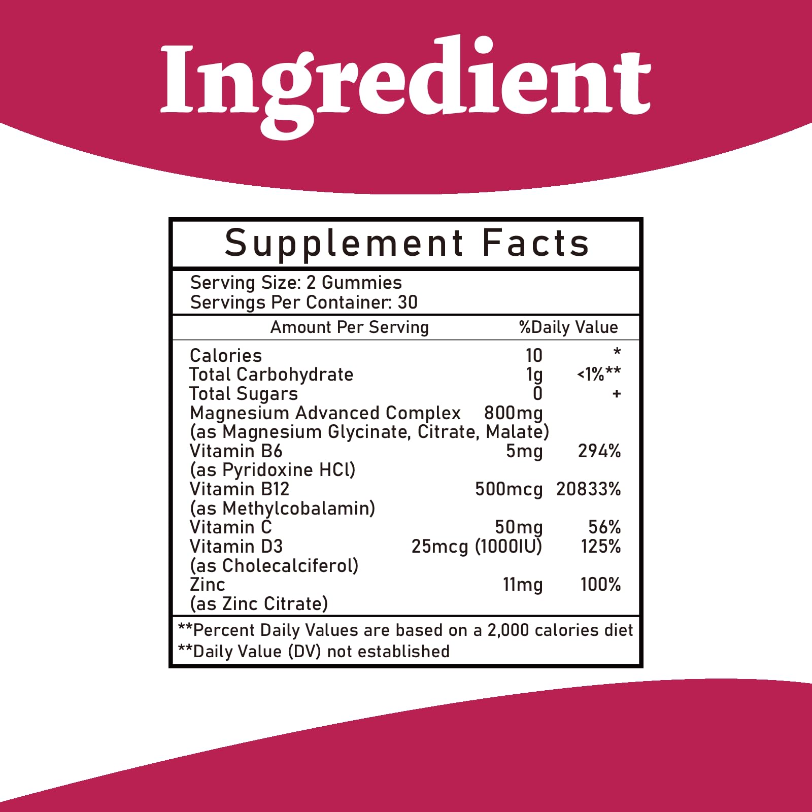 Magnesium Complex Gummies 800mg - 60 Counts Magnesium Glycinate&Citrate&Malate Gummy for Rest Muscle Function Bumjazz buy supplements Au