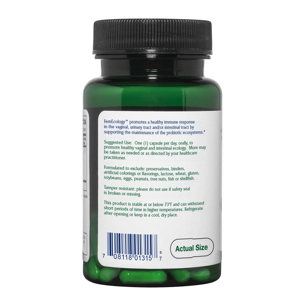 Vitanica FemEcology, Vaginal and Intestinal Probiotic Support, Vegetarian, 30 Capsules VitanicaBuy Supplements Australia