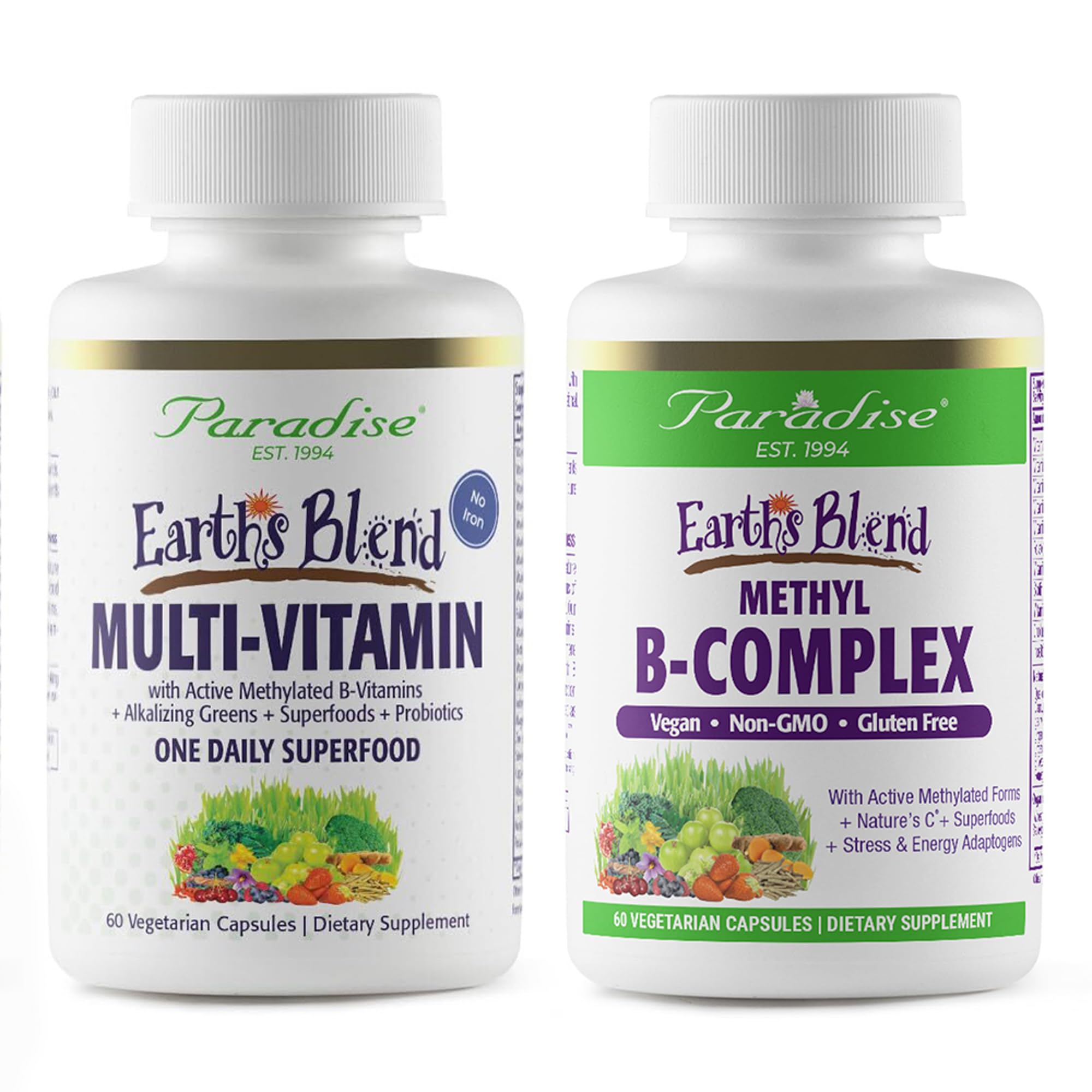 Paradise Herbs Earth's Blend Once Daily Multivitamin & B-Complex Bundle Paradise HerbsBuy Supplements Australia