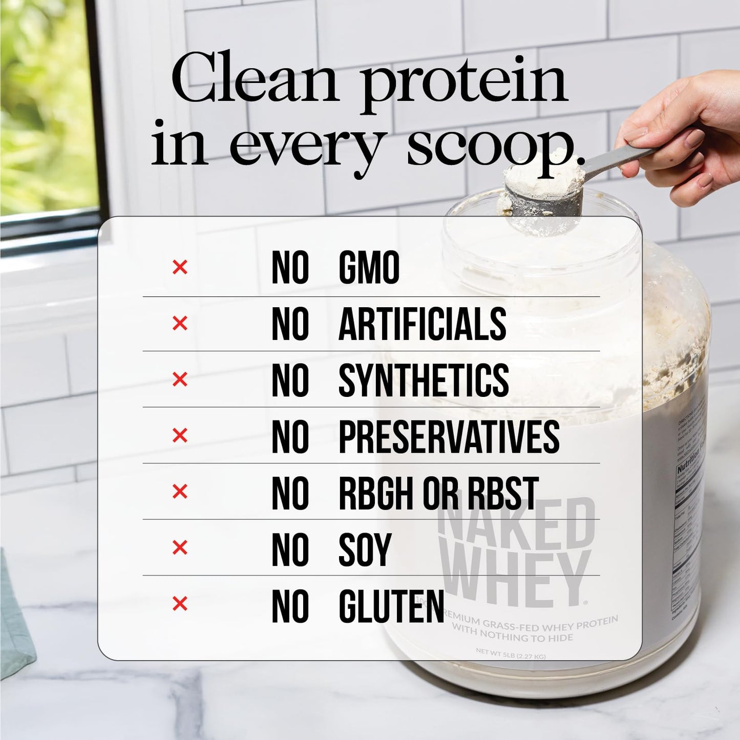 NAKED Chocolate Whey Isolate Protein - Only 6 Ingredients, 30g Grass-Fed Protein, Undenatured, No GMO, No Soy, Gluten-Free, No Preservatives - 24 Servings