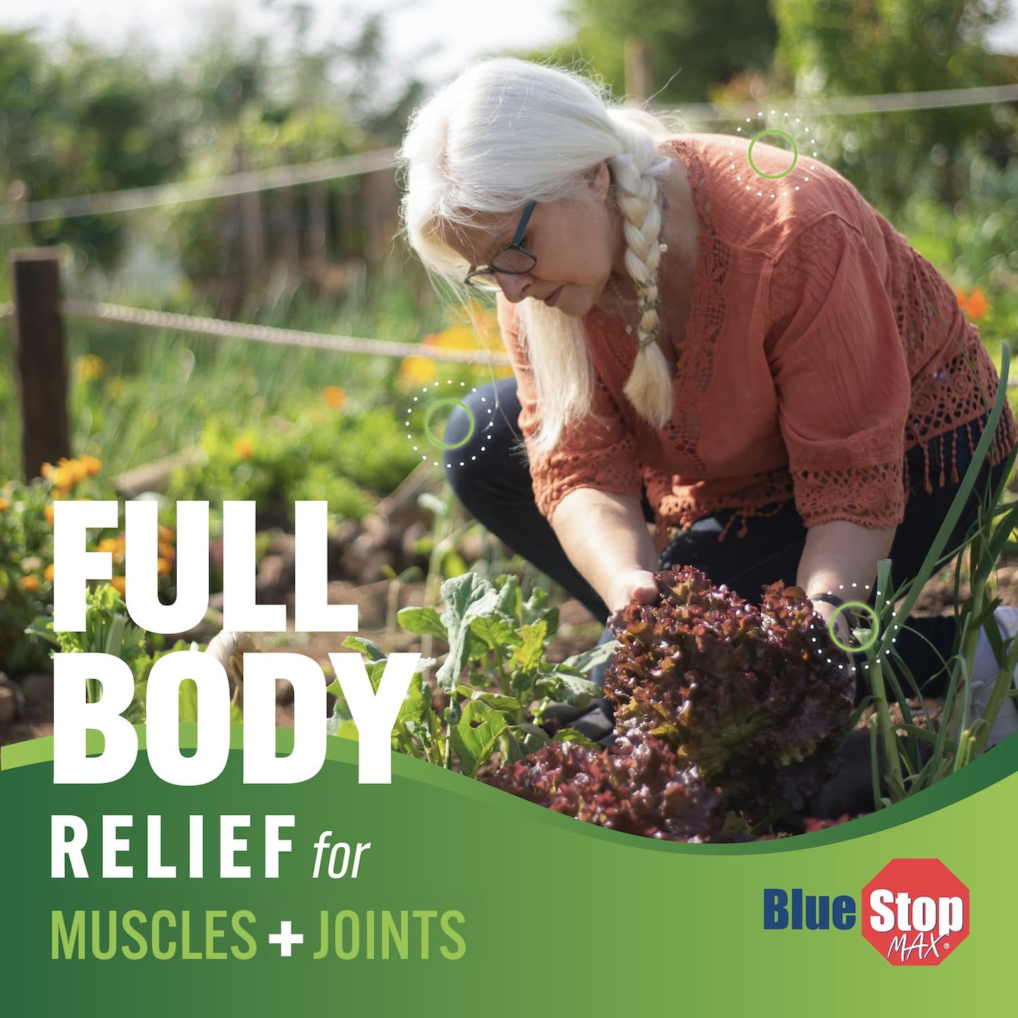 Blue Stop Max Massage Gel for Body Aches, 16 oz Pump Bottle; 3 in 1 Product Relieves Body Aches, Supports Joints and Nourishes The Skin Blue Stop MaxBuy Supplements Australia