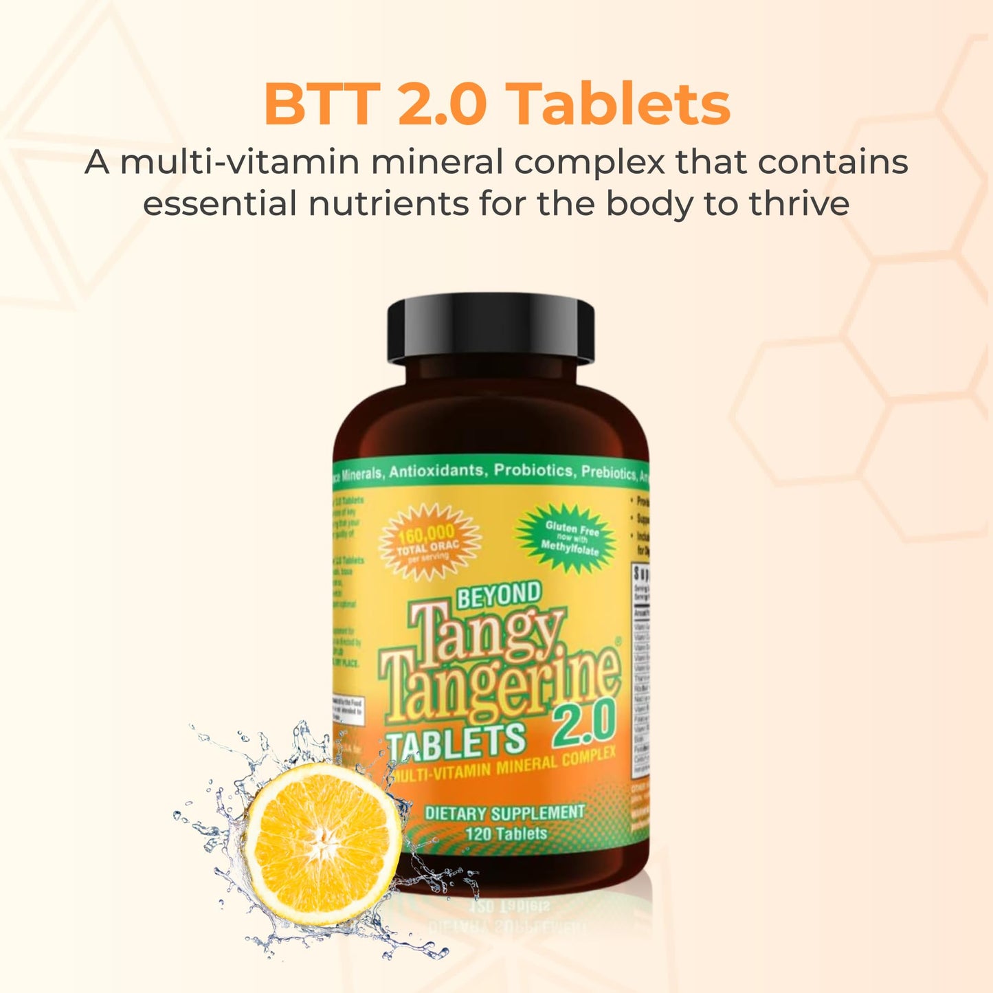 Youngevity Beyond Tangy Tangerine 2.0 Multi-Vitamin & Mineral Complex - Made with Natural & Whole Foods | 160,000 ORAC | 120 Tablets - 2-Pack Youngevity buy supplements Au