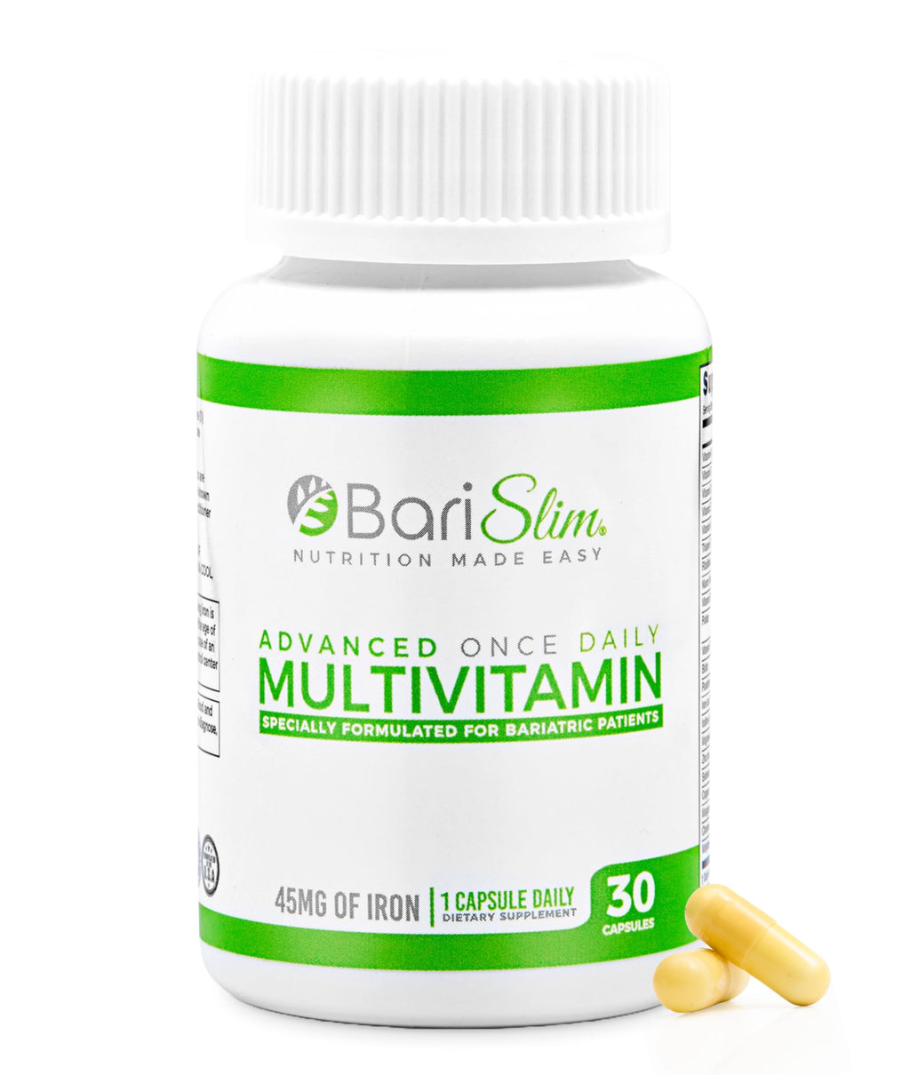 BariSlim Advanced Once Daily Bariatric Multivitamin Capsule - 45 mg of Iron - Bariatric Vitamin for Post Bariatric Surgery Including Gastric Bypass and Gastric Sleeve | 30 Day Supply BariSlim buy supplements Au