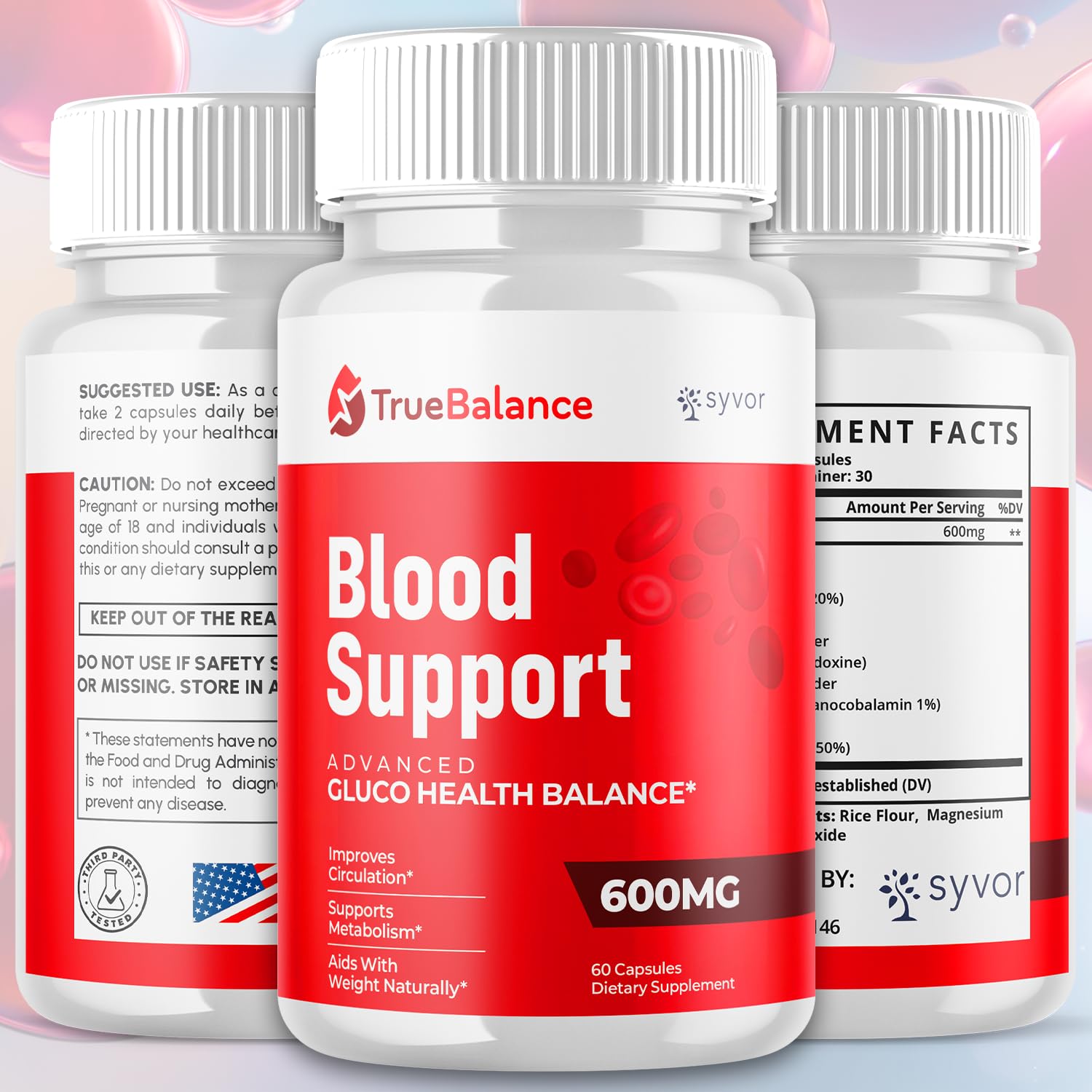 (3 Pack) True Balance Capsules, Official TrueBalance Glycogen Support Pills with All Natural Ingredients, Advanced Formula Support Supplement with Max Strength Vitamins for Women & Men (180 Capsules) Syvor buy supplements Au