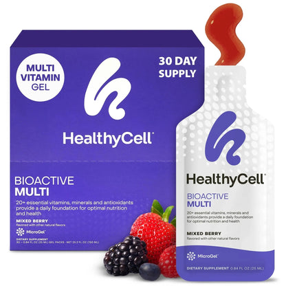 Healthycell Bioactive Daily Liquid Multivitamin for Men & Women – 20+ Essential Vitamins, Minerals & Antioxidants for Brain Healthycell