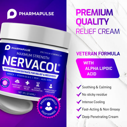 Pharmapulse Neuropathy Cream – Maximum Strength for Feet, Hands, Legs, Toes, Lower Back - Alpha Lipoic Acid, Arnica, Vitamin B6, Aloe Vera, MSM - Effective Soothing PharmapulseBuy Supplements Australia
