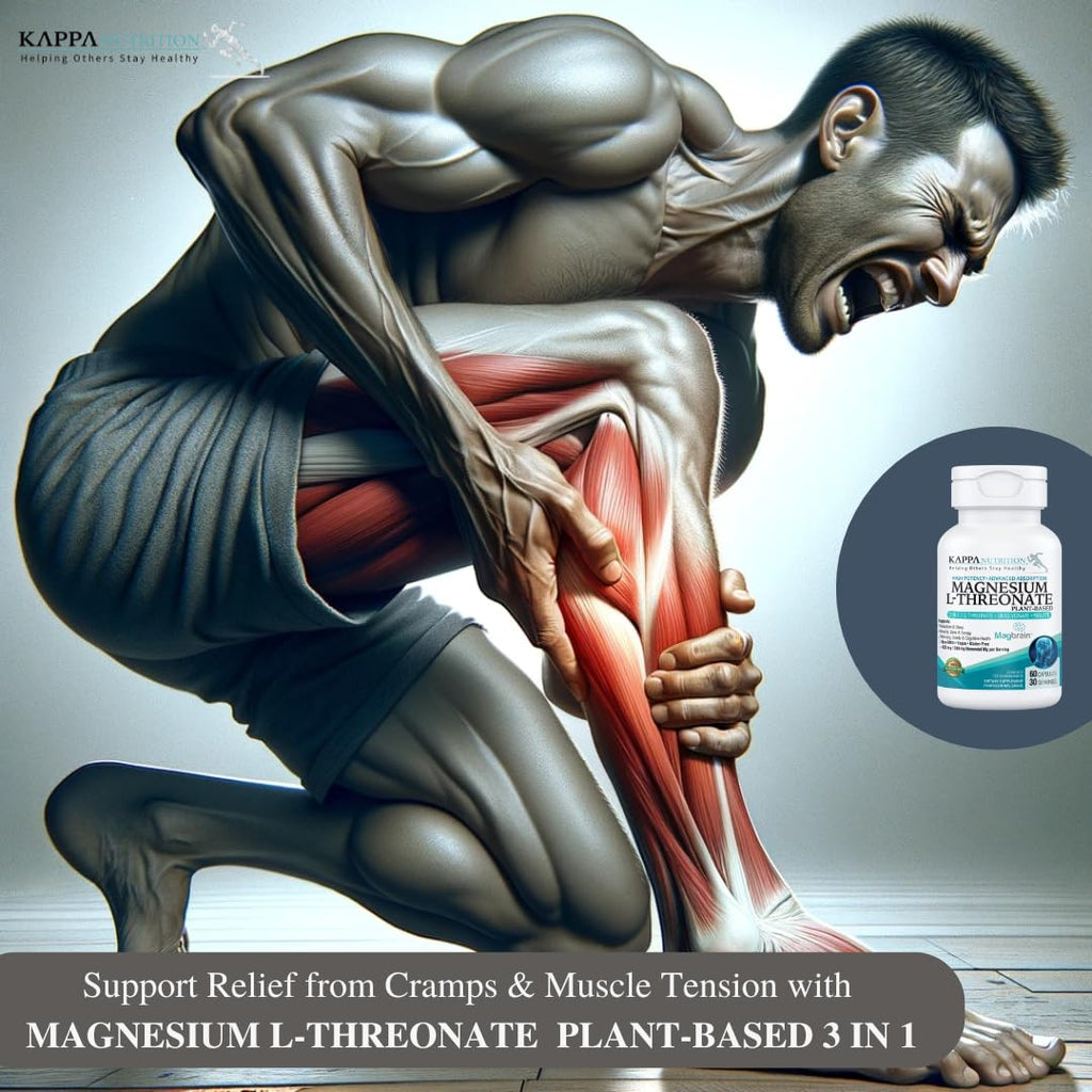 Kappa Nutrition Powered by Magbrain™ Magnesium L-Threonate Plant-Based, 60 Vegan Capsules, 420mg Elemental Magnesium (3 Capsules) from 2,253mg, Brain, Sleep & Muscle Support. KAPPA NUTRITIONBuy Supplements Australia