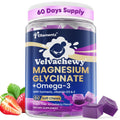 Magnesium Glycinate Gummies 500mg - Magnesium with Omega-3, Turmeric, Vitamin D3 & E | Magnesium Glycinate Soft Chews for Adults | for Sleep, Muscle & Brain | 60 Counts ELLAMENTZBuy Supplements Australia